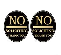 Lot de 2 panneaux en acrylique avec message clair pour dissuader les vendeurs