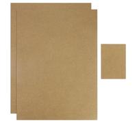 Lot de 2 panneaux en bois MDF A3 pour travaux manuels, 2 mm d'épaisseur moyenne, panneaux MDF pour gravure laser, peinture et décoration (42 x 30 cm), avec 1 planche en bois de bricolage de 12,7 cm