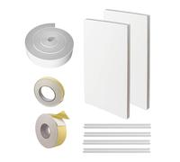 Lot de 2 panneaux isolants en mousse 43 x 23 cm, avec ruban adhésif, double couche pour AC 5000-22 000 BTU, décoration pour restaurant, café, maison