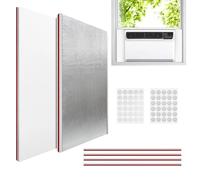 Lot de 2 panneaux latéraux pour climatiseur de fenêtre en mousse | Panneaux d'isolation AC pour maison, appartement, bureau, hôtel, chambre, copropriété, salle de telier