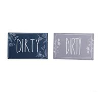 Lot de 2 panneaux magnétiques à double fonctionnalité pour lave-vaisselle pour affichage propre/sale (B)