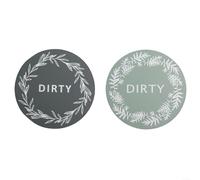 Lot de 2 panneaux magnétiques double face pour lave-vaisselle 7,6 x 7,6 cm, aimants de cuisine pour lave-vaisselle organisé (B)