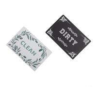 Lot de 2 panneaux magnétiques double fonctionnalité pour lave-vaisselle pour un affichage propre/sale (A)