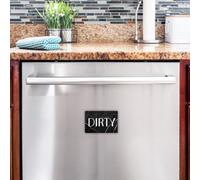 Lot de 2 panneaux magnétiques pour lave-vaisselle pour un nettoyage facile et une identification sale (C)