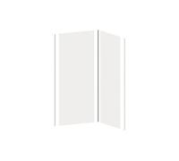 Vente-unique - Lot de 2 Panneaux muraux de Douche Blanc en Aluminium avec profilés - 2X L90 x H210 cm - ITZIAR