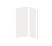 Lot de 2 panneaux muraux de douche blanc en aluminium avec profilés - L90 x L120 x H210 cm - ITZIAR