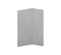 Lot de 2 panneaux muraux de douche effet béton ciré en aluminium avec profilés - L90 x L120 x H210 cm - ARFINO