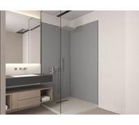 Lot de 2 panneaux muraux de douche gris en aluminium avec profilés - 2x L. 90 x H. 210 cm ITZIAR Gris