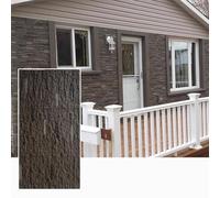 Lot de 2 panneaux muraux effet pierre pour intérieur et extérieur, panneaux de revêtement mural en polyuréthane imperméable, panneaux de décoration murale 3D, gris foncé, b