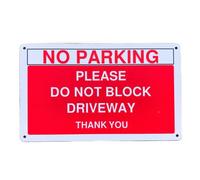 Lot de 2 panneaux « No Parking », « Do Not Block Allée » pour propriété privée, accès à l'intérieur ou à l'extérieur