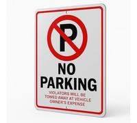 Lot de 2 panneaux « No Parking » en aluminium composite avec inscription « Do Not Park » - 22,9 x 30,5 cm - « No Parking Stop » - Panneau de stationnement en métal