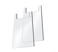Lot de 2 panneaux réutilisables en acrylique transparent pour protection murale de canapé, s'adapte derrière les pieds du canapé pour éviter les rayures et les dommages au mur