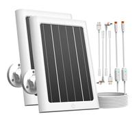 Lot de 2 panneaux solaires 5 W pour Ring Spotlight Cam Plus/Pro et batterie Stick Up Cam, chargeur d'énergie solaire pour Ring Cam avec voyant lumineux, câble de 4 m IP66, panneau solaire USB-C et