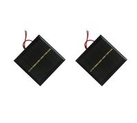 Lot de 2 panneaux solaires de 0,6 W 3 V pour batteries 2,4 V - Kit de charge solaire polycristallin pour lampes de jardin, jouets et petits projets, 65 x