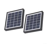Lot de 2 panneaux solaires portables 5 W avec connexion USB et supports robustes conçus pour l'alimentation en extérieur pour smartphones et petits appareils électroniques (bleu)
