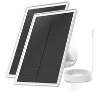 Lot de 2 panneaux solaires pour Arlo Essential 2K Outdoor (2e génération)/appareil photo Essential XL (2e génération)/projecteur essentiel, charge continue 5 V 6 W, câble de 3 m, résistant aux