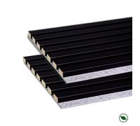 lot de 2 panneaux tasseaux acoustique coul.noir sur feutrine grise 2600x300x17mm PEFC 70% FORESTEA Dimensions : 2600 mm x 20 mm x