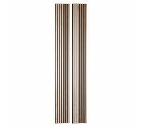 Lot de 2 Panneaux tasseaux bois 250 x 30 x 1,9 cm - décor chêne clair fond noir - 1,5m²