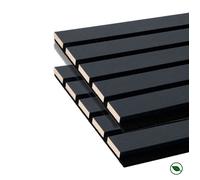 Lot de 2 Panneaux tasseaux bois MDF acoustique décor chêne lave sur feutrine 2600x300x17mm PEFC 70% FORESTEA Dimensions : 2600 mm