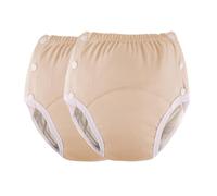 Lot de 2 pantalon incontinence, culottes de soins pour incontinence, lavables et réutilisables sous-vêtements anti-fuites(Orange,XX-Large)