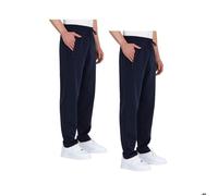 Lot de 2 Pantalons de Jogging Homme COMEOR avec Poches Zippées Bleu XXXL