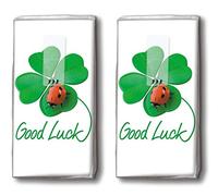 Lot de 2 paquets de 10 mouchoirs porte-bonheur Good Luck
