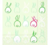 Lot de 2 paquets de 20 serviettes de table en forme de queue de lapin de Pâques