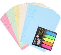 Lot De 2 Paquets De Papier De Rechange A5 Pages Intérieures En Vrac 100 Feuilles 200 Pages 6 Trous Carnet Rempli Avec Papier De Doublure Intérieure ,100 Étiquettes Pour Notes, 14.2 X 21 Cm[Z529]