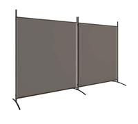 Lot de 2 paravents en tissu anthracite pliable - 348 x 180 cm - Protection contre les regards indiscrets - Pour salon, chambre à coucher, bureau - Design pliable et matériau respirant