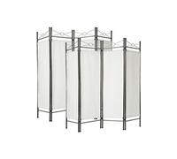 Lot de 2 Paravents Modulable en 2 3 ou 4 parties Pliable à 180 degrès blanc