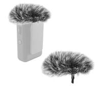 Lot de 2 Pare-Brises pour Microphone DJI MIC 2, Pare-Vent en Fourrure Mousse pour Microphone Filtre Anti-Pop pour Microphone (Gris)