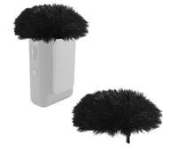 Lot de 2 Pare-Brises pour Microphone DJI MIC 2, Pare-Vent en Fourrure Mousse pour Microphone Filtre Anti-Pop pour Microphone (Noir)