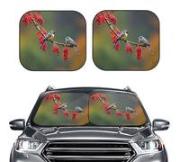 Lot de 2 pare-soleil de voiture pliables avec pochette à cordon de serrage pour la plupart des berlines, VUS, camions - Taille S