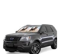 Lot de 2 pare-soleil de voiture pliables pour fenêtre avant - Couverture intérieure de voiture - Berger allemand - Pour les amateurs de chiens de berger allemand - Protection solaire pour garder votre