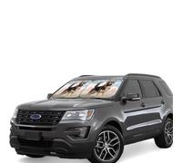 Lot de 2 pare-soleil de voiture pliables pour fenêtre avant - Couverture intérieure de voiture - Berger allemand - Pour les amateurs de chiens de berger allemand - Protection solaire pour garder votre