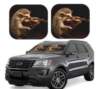 Lot de 2 pare-soleil de voiture pliables pour fenêtre avant de voiture, couverture intérieure, hérisson, musique, violon, pare-soleil pour garder votre véhicule au frais, petit