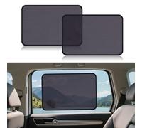 Lot de 2 pare-soleil de voiture pour bébé - Pare-soleil pour fenêtre de voiture - Semi-transparent - Côtés universels et fenêtre avant - Avec protection UV - Protection des données - 40 x 35 cm