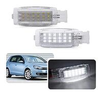 Lot de 2 pare-soleil LED, miroir cosmétique, éclairage intérieur pour VW Golf MK4 MK5 MK6 MK7 Pa/ssat CC B5 B6 B7 Polo Ti/Guan Touran EOS pour Skoda Superb Seat Leon Toledo