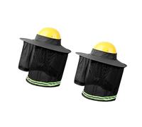 Lot de 2 pare-soleil réglables avec larges bords et bandes réfléchissantes et aérations de refroidissement pour les travailleurs en plein air