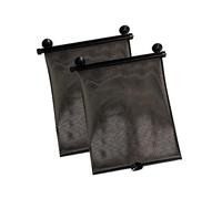 Lot de 2 Pare-Soleil Rétractables Ezi Sun Rollers, Plastique Recyclé, Fixation Ventouses ou Crochets