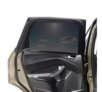 Lot de 2 Pare-soleils de fenêtre de Voiture en Maille Respirante - Protection UV pour bébé, Famille, Animal de Compagnie - Taille M - Moustiquaire - Convient à la Plupart des Voitures (95%)