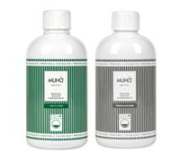 Lot de 2 parfums concentrés Muhà pour lessive de 400 ml - parfums intenses - parfum durable, grand format, usage universel en machine (Aria di Capri + Fleurs de Coton)