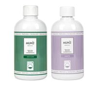 Lot de 2 parfums concentrés Muhà pour lessive de 400 ml - parfums intenses - parfum durable, grand format, usage universel en machine (air de capri + violette)