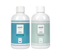 Lot de 2 parfums concentrés Muha pour lessive de 400 ml - parfums intenses - parfum durable, grand format, usage universel en machine (mer d'hiver + eau marine)