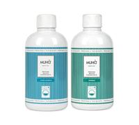 Lot de 2 parfums concentrés Muha pour lessive de 400 ml - parfums intenses - parfum durable, grand format, usage universel en machine (mer d'hiver + intense)