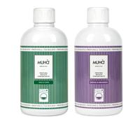 Lot de 2 parfums concentrés Muha pour lessive de 400 ml - parfums intenses - parfum durable, grand format, usage universel en machine (air de capri + souffle de Provence)