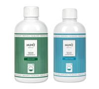 Lot de 2 parfums concentrés Muhà pour lessive de 400 ml - parfums intenses - parfum durable, grand format, usage universel en machine (air de capri + mer d'hiver)