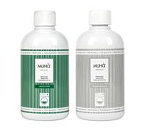 Lot de 2 parfums concentrés Muhà pour lessive de 400 ml - parfums intenses - parfum durable, grand format, usage universel en machine (air de capri + doux câlin)