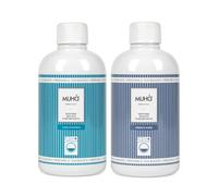 Lot de 2 parfums concentrés Muha pour lessive de 400 ml - parfums intenses - parfum durable, grand format, usage universel en machine (mer d'hiver + frais pur)