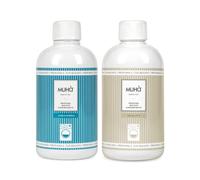 Lot de 2 parfums concentrés Muha pour lessive de 400 ml - parfums intenses - parfum durable, grand format, usage universel en machine (mer d'hiver + doux lait)